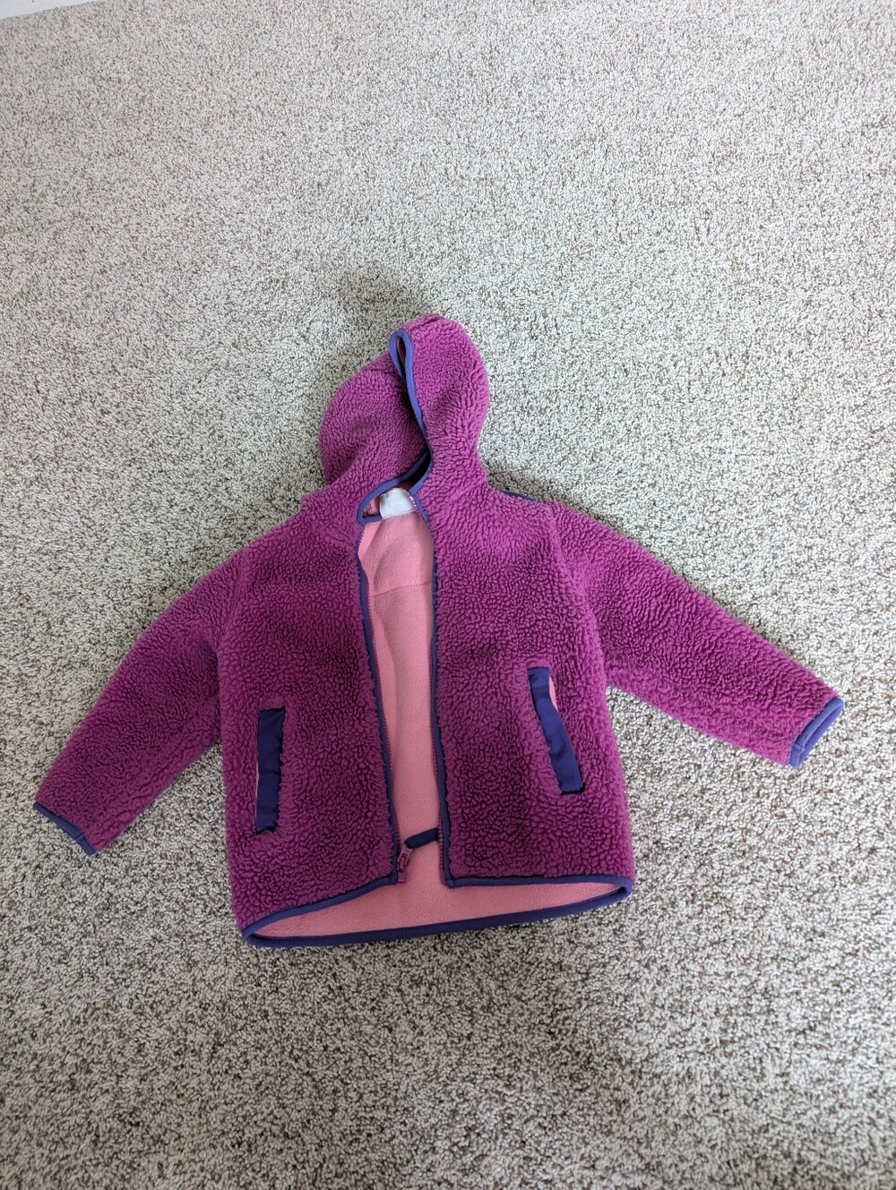 Size 100 Hanna Andersson Purple Full Zip Sherpa Jacket
